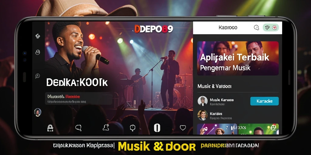 Antarmuka DEPO89 menampilkan berbagai pilihan lagu Karaoke dengan desain yang intuitif.