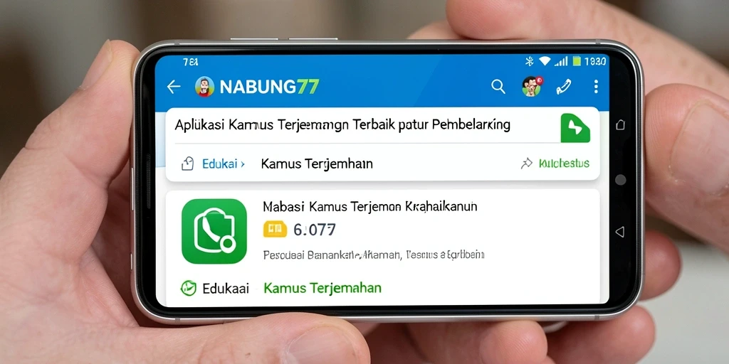 Antarmuka Kamus Terjemahan NABUNG77 yang menarik dan fungsional.