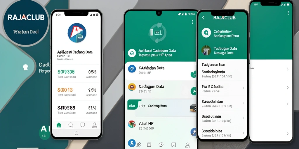 Tampilan antarmuka aplikasi RAJACLUB untuk cadangan data yang mudah digunakan.