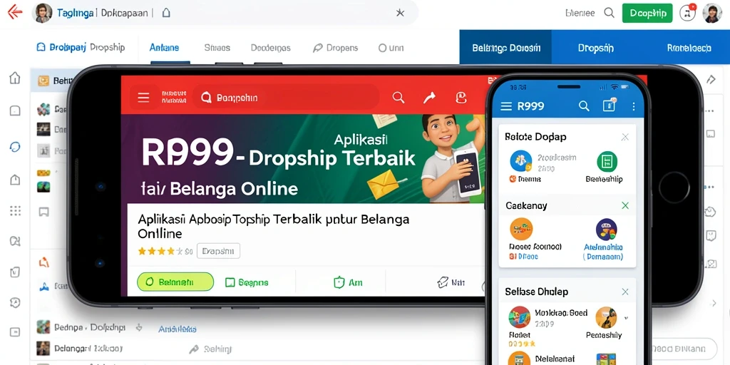Antarmuka aplikasi RR999 yang sederhana namun fungsional untuk dropship.