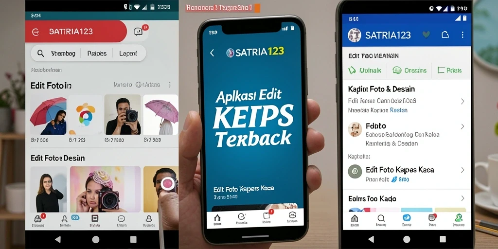 Antarmuka SATRIA123 menampilkan fitur Edit Foto Kertas Kaca yang menarik.