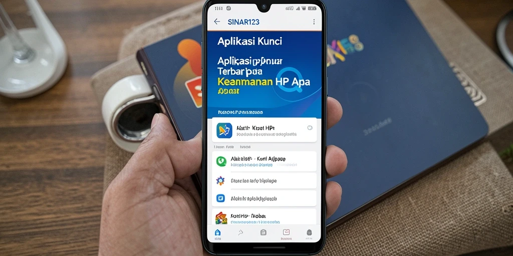 Antarmuka aplikasi Kunci Aplikasi SINAR123 yang sederhana dan efektif.